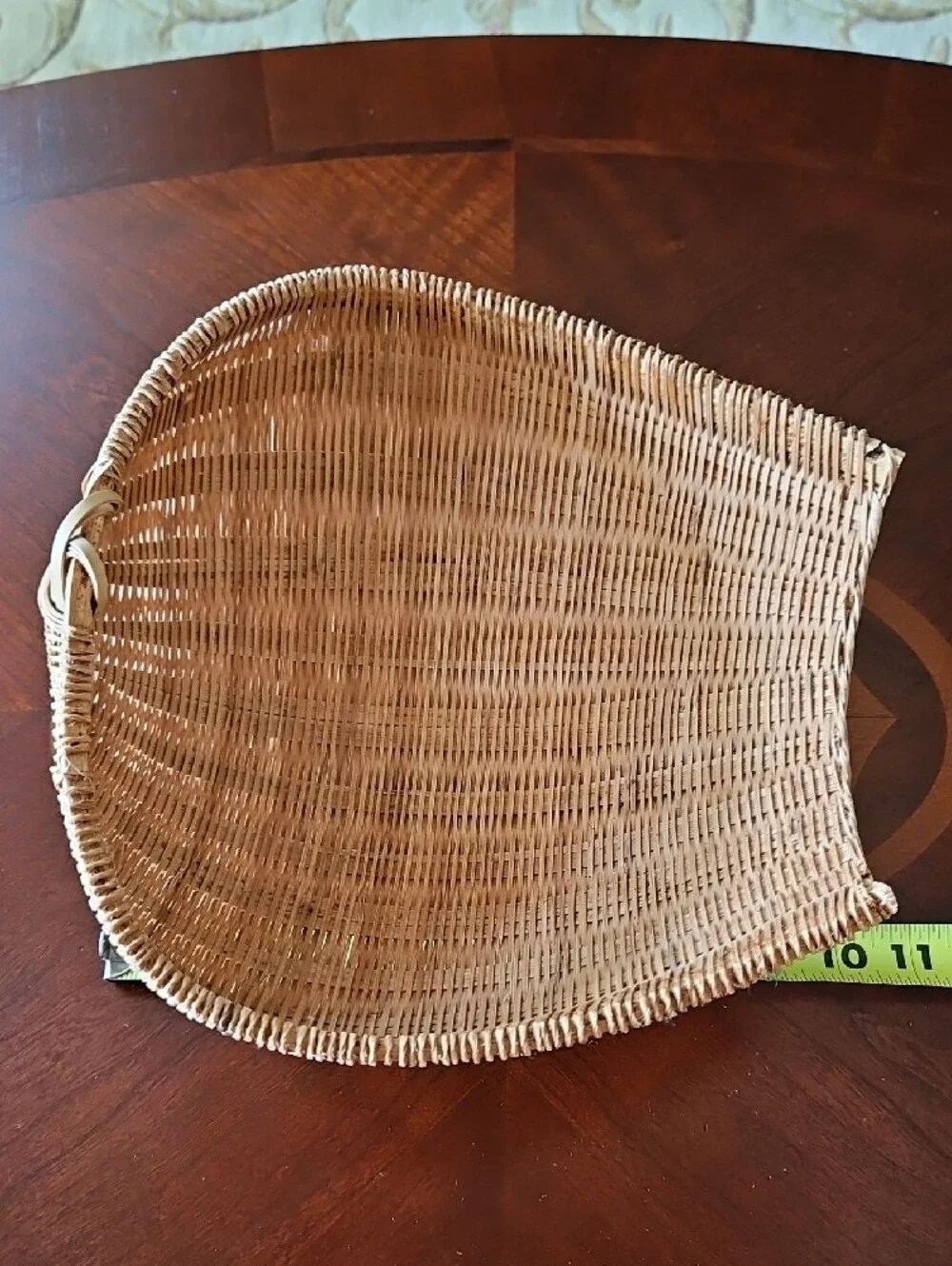 Vintage Handwoven Wicker Winnowing Basket - Harvest Scoop